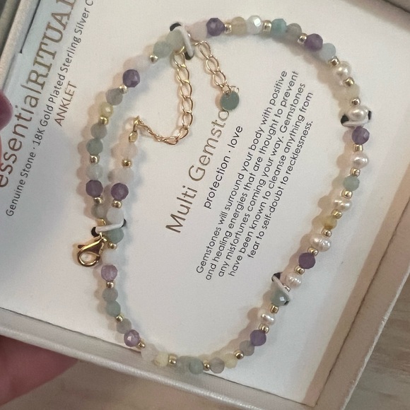 Essential Ritual Multi Gemstone Anklet - Picture 4 of 4